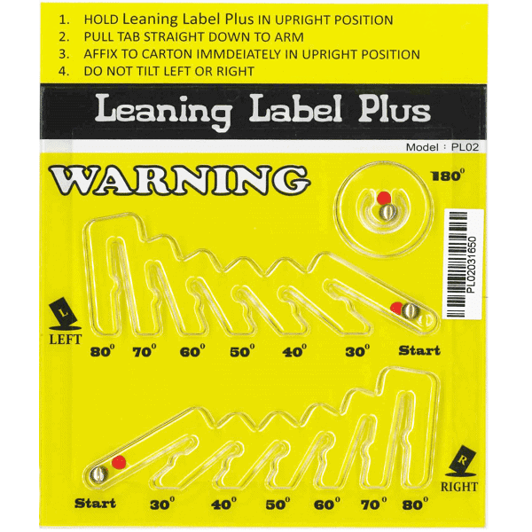 Leaning Label PLUS as tiltwatch plus Leaning Label PLUS as tiltwatch plus