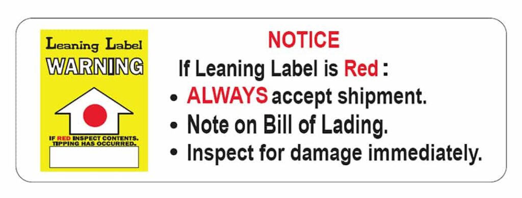 Small Sticker for Single Tilt Indicators