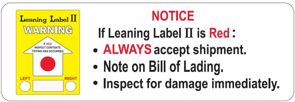 Small Sticker for Tilt Indicators