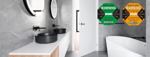 How can shock indicators help reduce shipping damage of sanitary ware products?