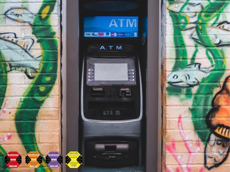 Shock indicators could deter mishandling and shipping damage on ATMs.